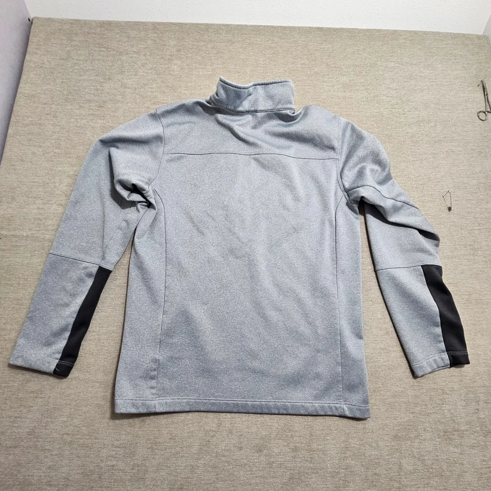 The North Face Quarter Zip Pullover Mens Medium Grey 1/4 Zip Activewear T164 *
